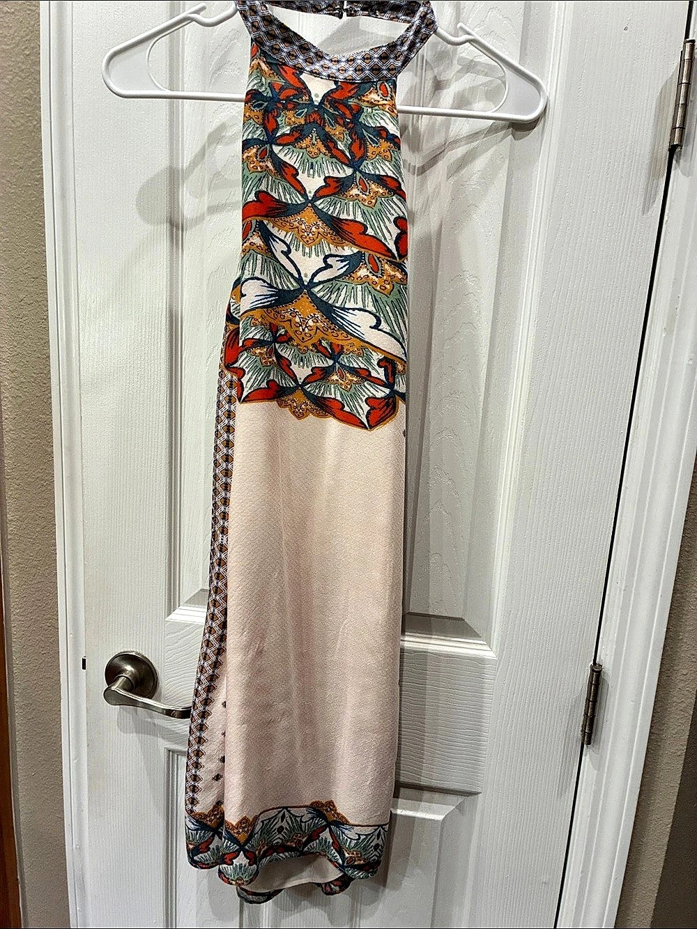 Urban Outfitters Floral Maxi Dress in Cream & Orange Size Medium Like New